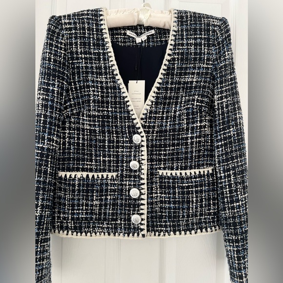 VERONICA BEARD Bosia Embroidered Single-Breasted Jacket - Picture 2 of 12